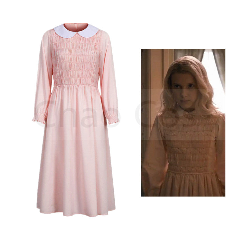 Movie Stranger Things Eleven Cosplay Costumes Silas goods Movie Stranger Things Eleven Cosplay Costumes Silas goods