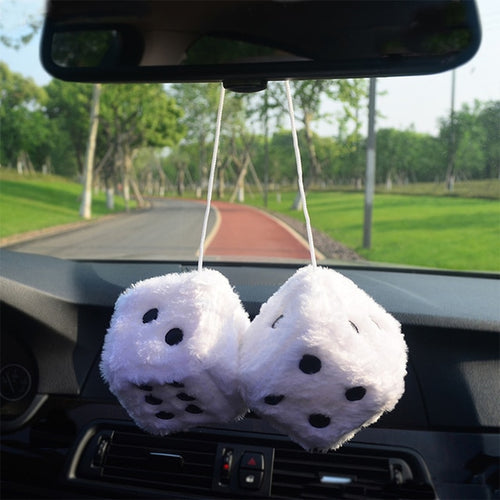 Load image into Gallery viewer, Fuzzy Plush Dice Car Accessory
