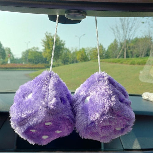 Load image into Gallery viewer, Fuzzy Plush Dice Car Accessory
