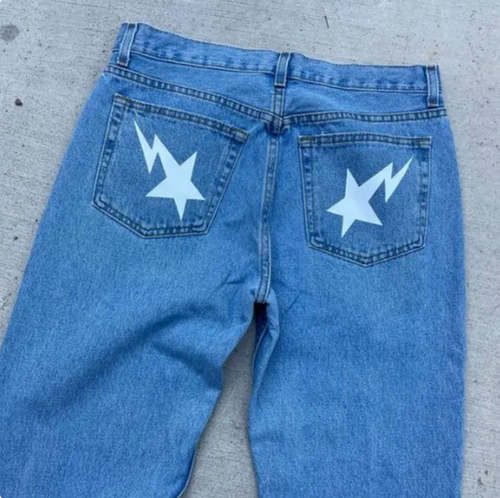 Load image into Gallery viewer, Star Baggy Jeans
