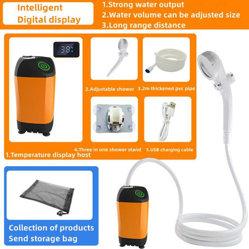 Load image into Gallery viewer, Portable Rechargeable Shower Set
