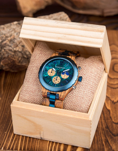 Load image into Gallery viewer, Luxury Wooden Chronograph Watch for Men
