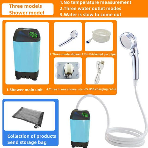 Load image into Gallery viewer, Portable Rechargeable Shower Set
