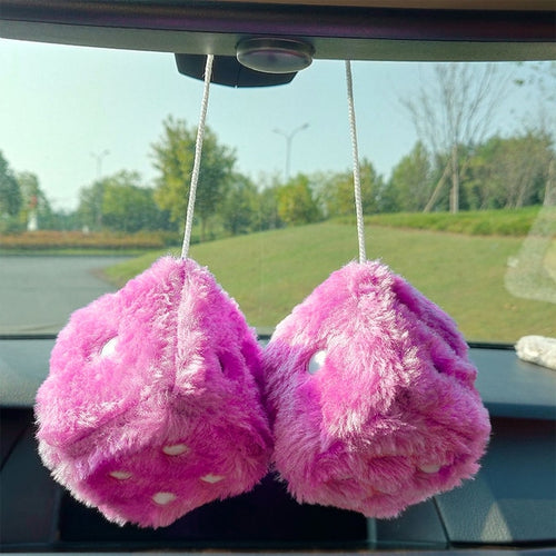 Load image into Gallery viewer, Fuzzy Plush Dice Car Accessory
