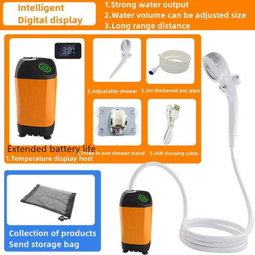 Load image into Gallery viewer, Portable Rechargeable Shower Set
