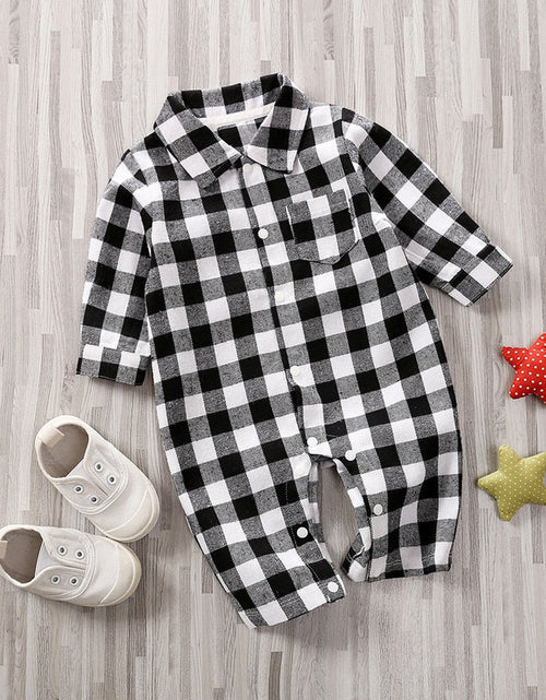 Load image into Gallery viewer, Baby Plaid Onesie Jumpsuit
