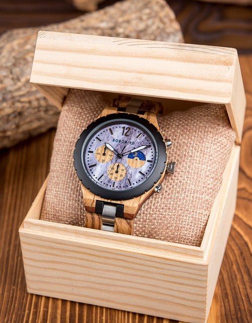 Load image into Gallery viewer, Luxury Wooden Chronograph Watch for Men
