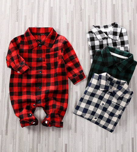 Baby Plaid Onesie Jumpsuit