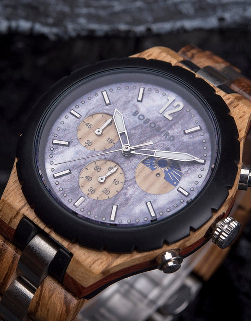 Load image into Gallery viewer, Luxury Wooden Chronograph Watch for Men
