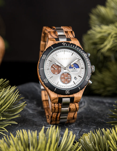 Load image into Gallery viewer, Luxury Wooden Chronograph Watch for Men
