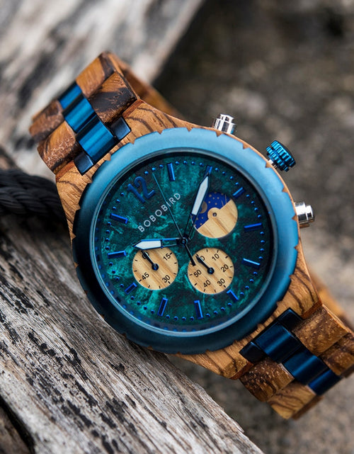 Load image into Gallery viewer, Luxury Wooden Chronograph Watch for Men
