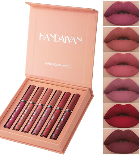 6PC Matte Velvet Lip Gloss Set