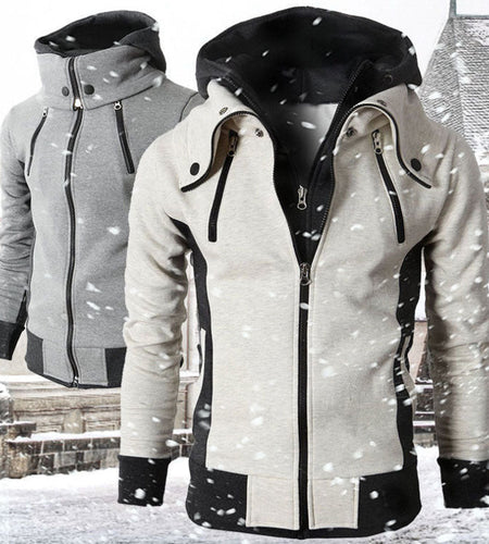 Double Zipper Hoodie Jacket for Men