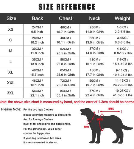 Warm Windproof Winter Dog Clothes