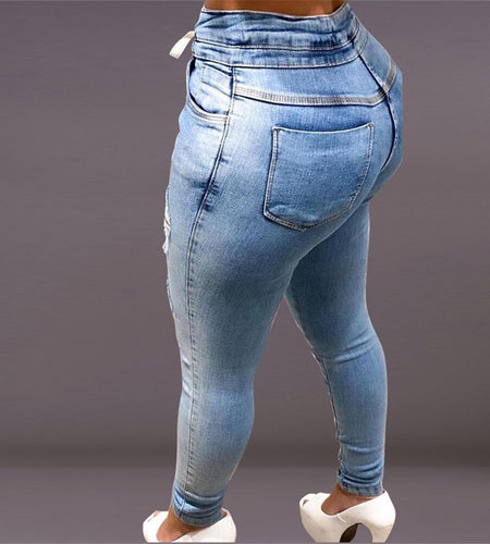 Mid Rise Distressed Trouser