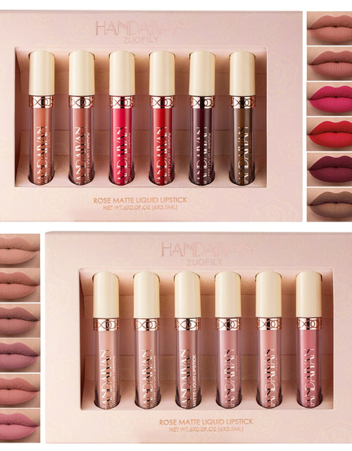 Load image into Gallery viewer, 6PC Matte Velvet Lip Gloss Set
