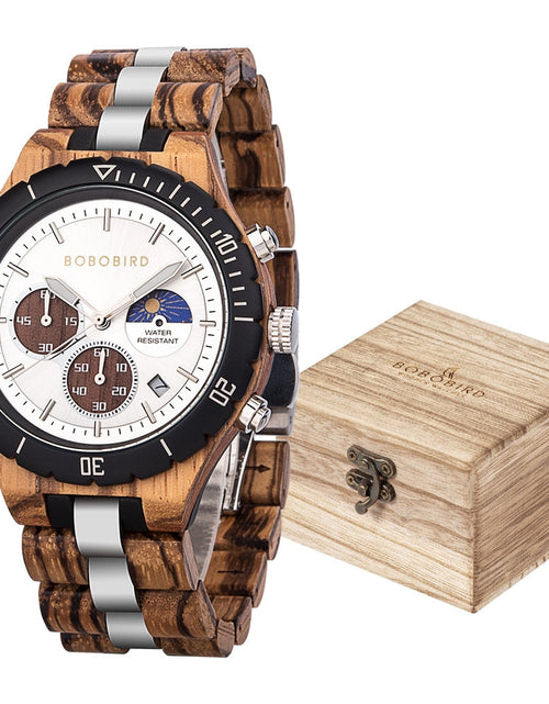 Load image into Gallery viewer, Luxury Wooden Chronograph Watch for Men
