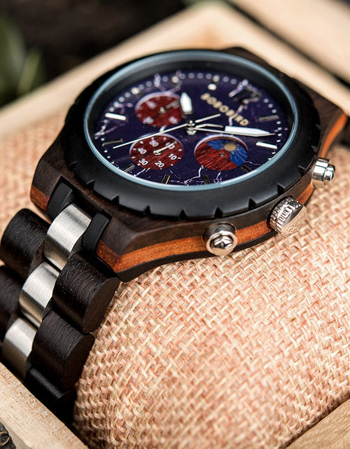 Load image into Gallery viewer, Luxury Wooden Chronograph Watch for Men
