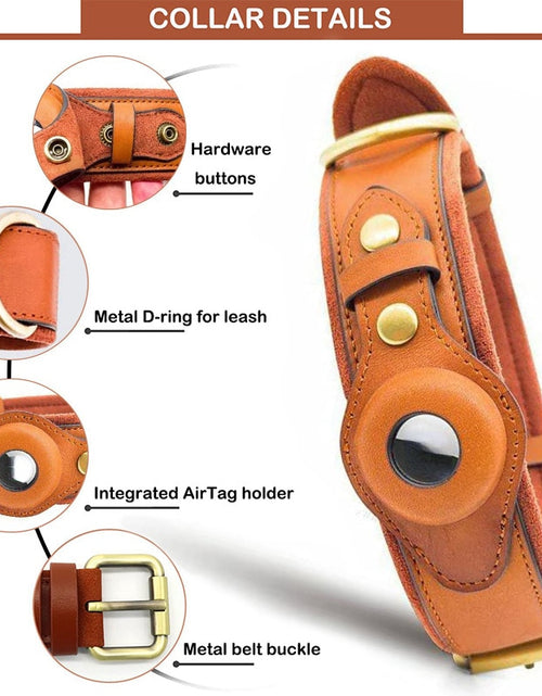 Load image into Gallery viewer, Leather Anti-Lost Dog Collar
