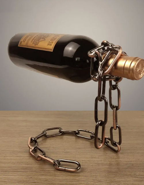 Load image into Gallery viewer, Magic Iron Chain Wine Bottle Holder
