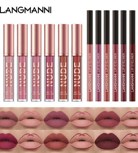 Lipstick Lip Gloss Lip Liner Pen Set