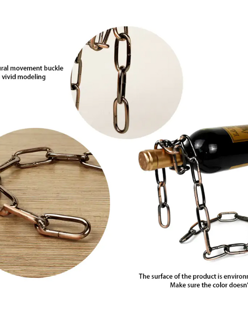 Load image into Gallery viewer, Magic Iron Chain Wine Bottle Holder
