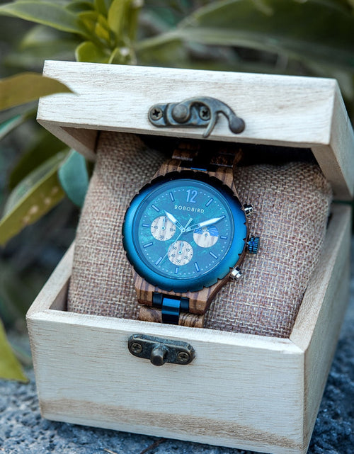 Load image into Gallery viewer, Luxury Wooden Chronograph Watch for Men
