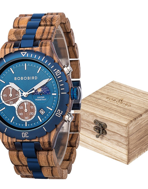 Load image into Gallery viewer, Luxury Wooden Chronograph Watch for Men
